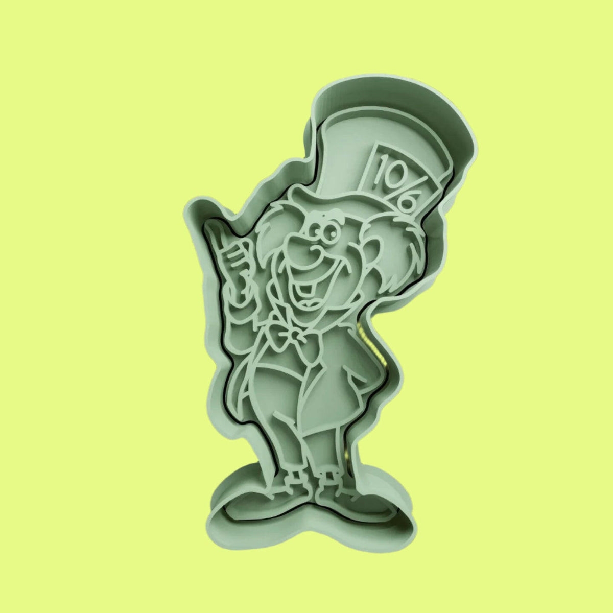 Alice in Wonderland Cookie Cutter and Embosser Set – Alice, Mad Hatter, White Rabbit Designs.