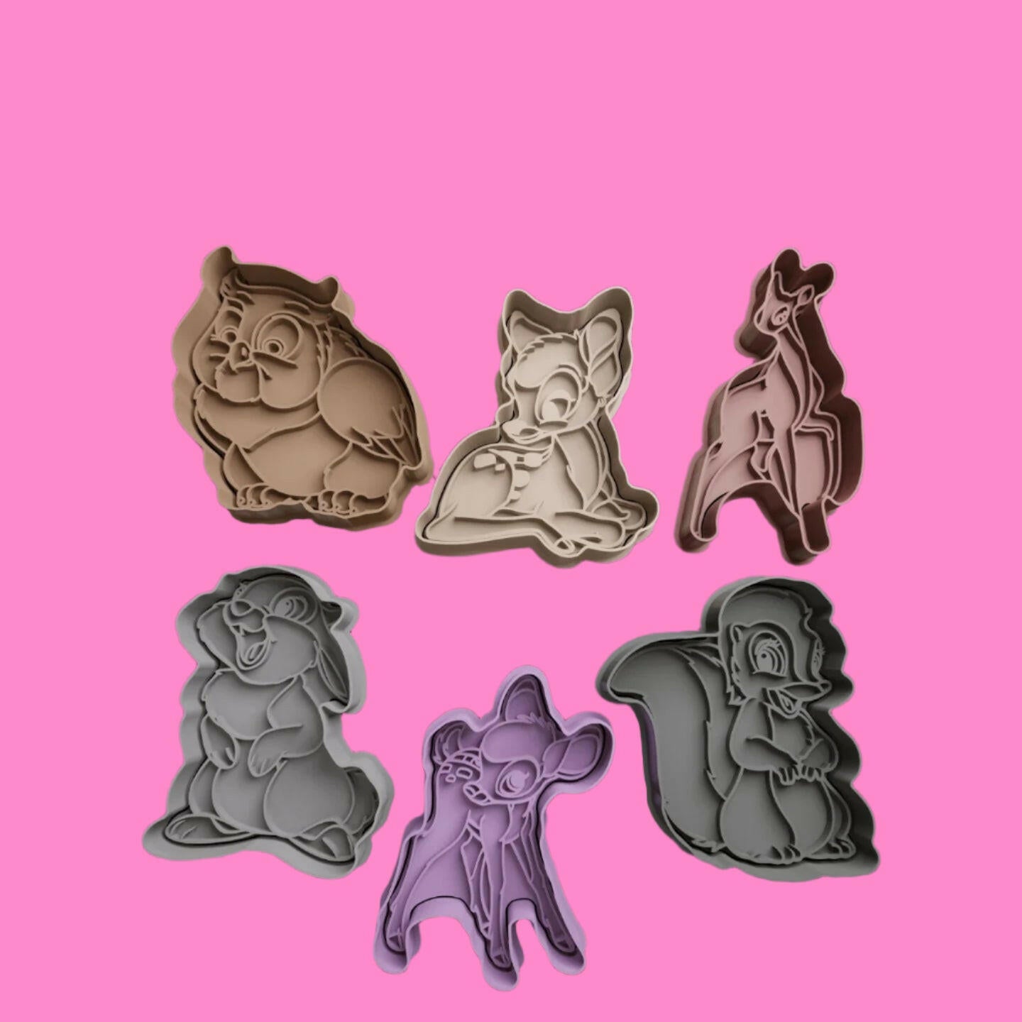 Bambi-Inspired Embosser and Cookie Cutter Set – Set of 6.