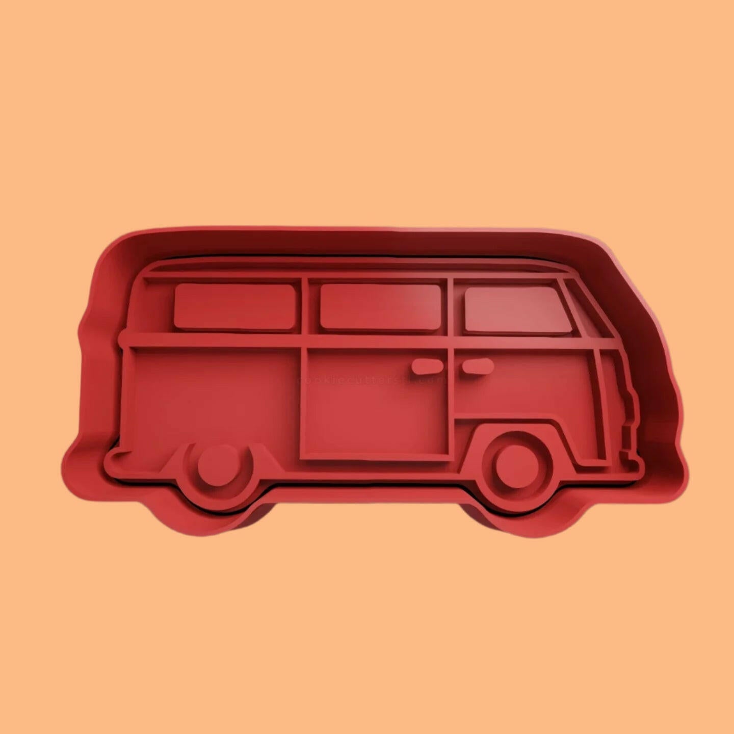 VW Camper Van Bus Cookie Cutter and Embosser Stamp Set of 4..