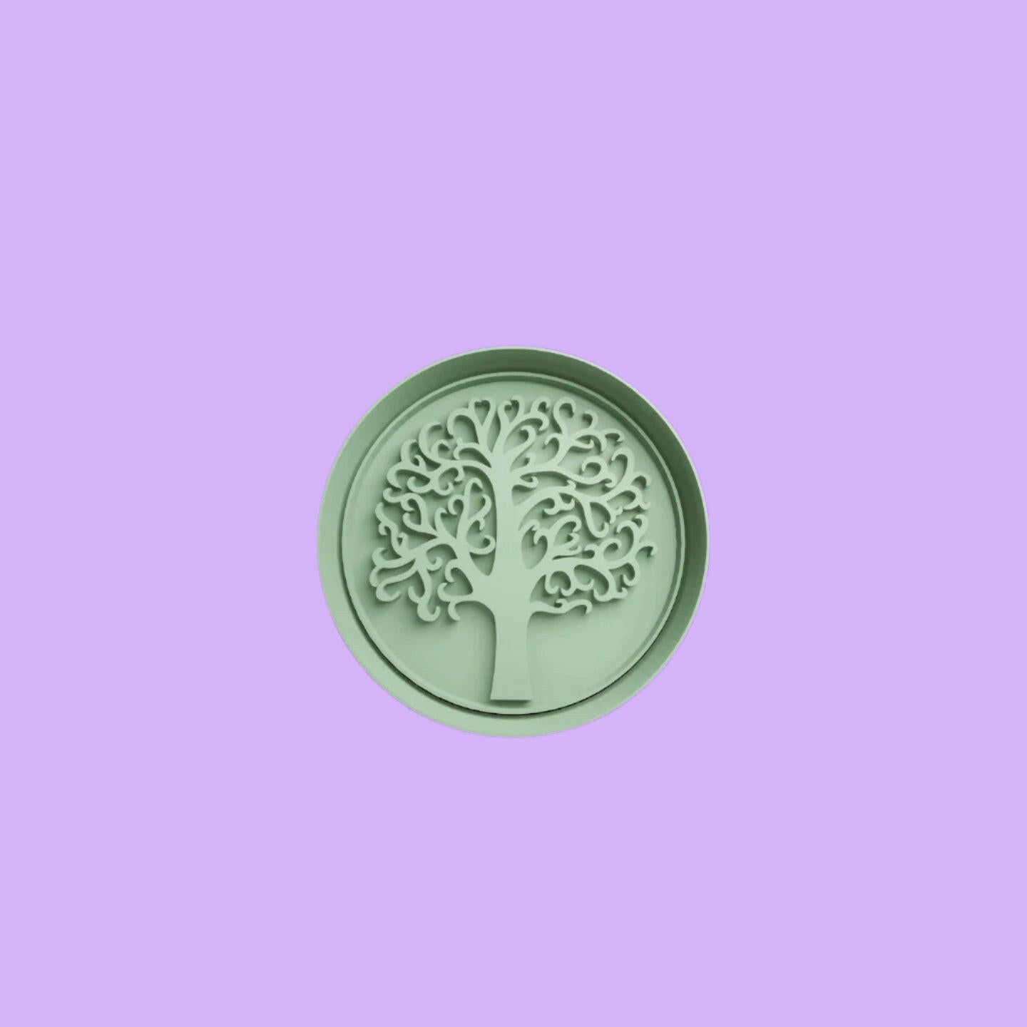 Tree of Life Round Embosser and Cookie Cutter Set – Intricate Design for Baking and Crafts.