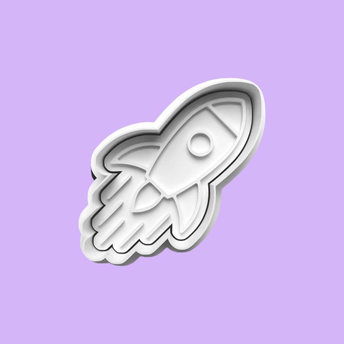Space Astronaut Rocket Cookie Cutter and Embosser Stamp Set in 7cm or 10cm sizes..