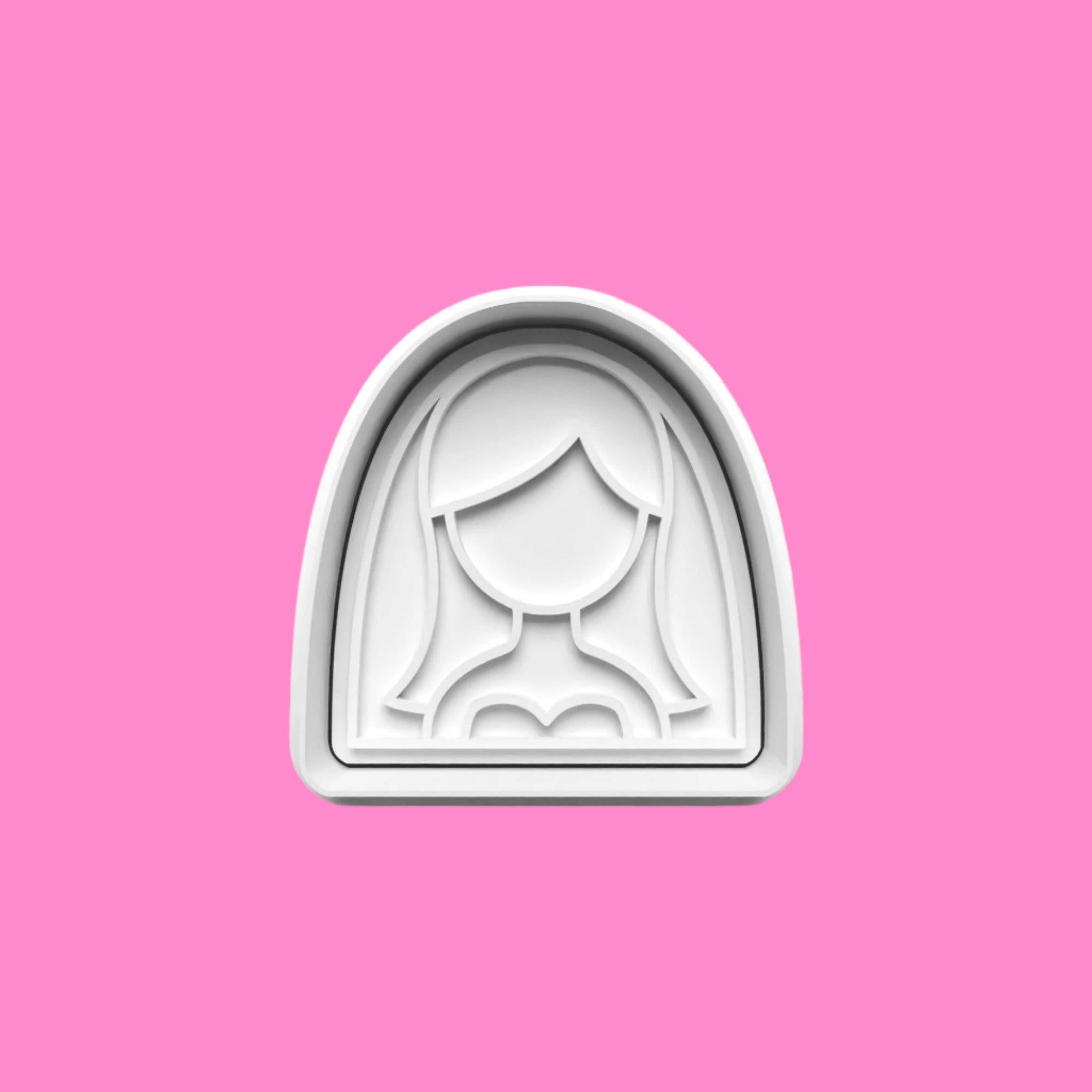 Wedding Day Bride Groom Cookie Cutter and Embosser Stamp Set in 7cm or 10cm sizes..