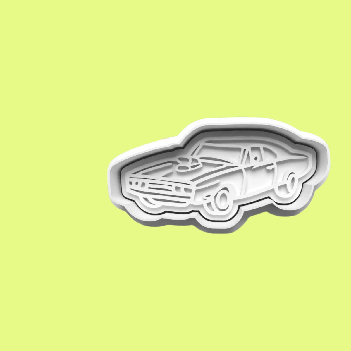 Race Car  Cookie Cutter and Embosser Stamp Set in 7cm or 10cm sizes..