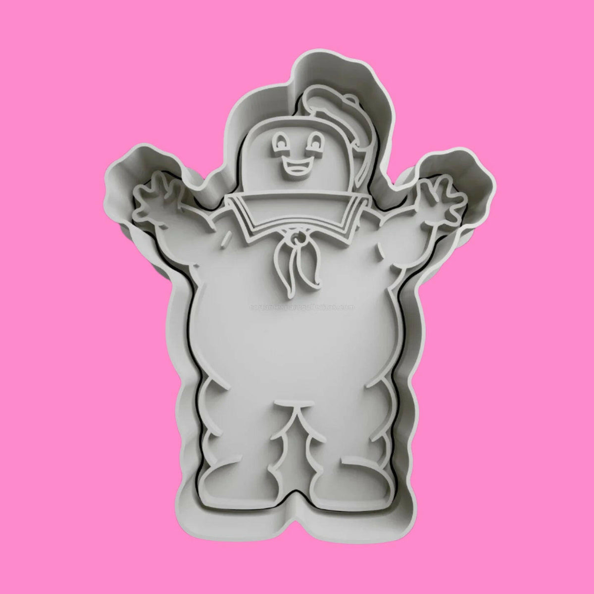 Ghostbuster Logo Slimer and Stay Puft Cookie Cutter and Embosser Stamp Complete Set.