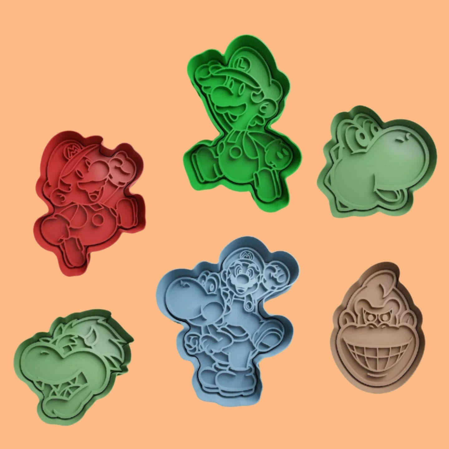 Super Mario-Inspired Embosser and Cookie Cutter Set – Set of 6.