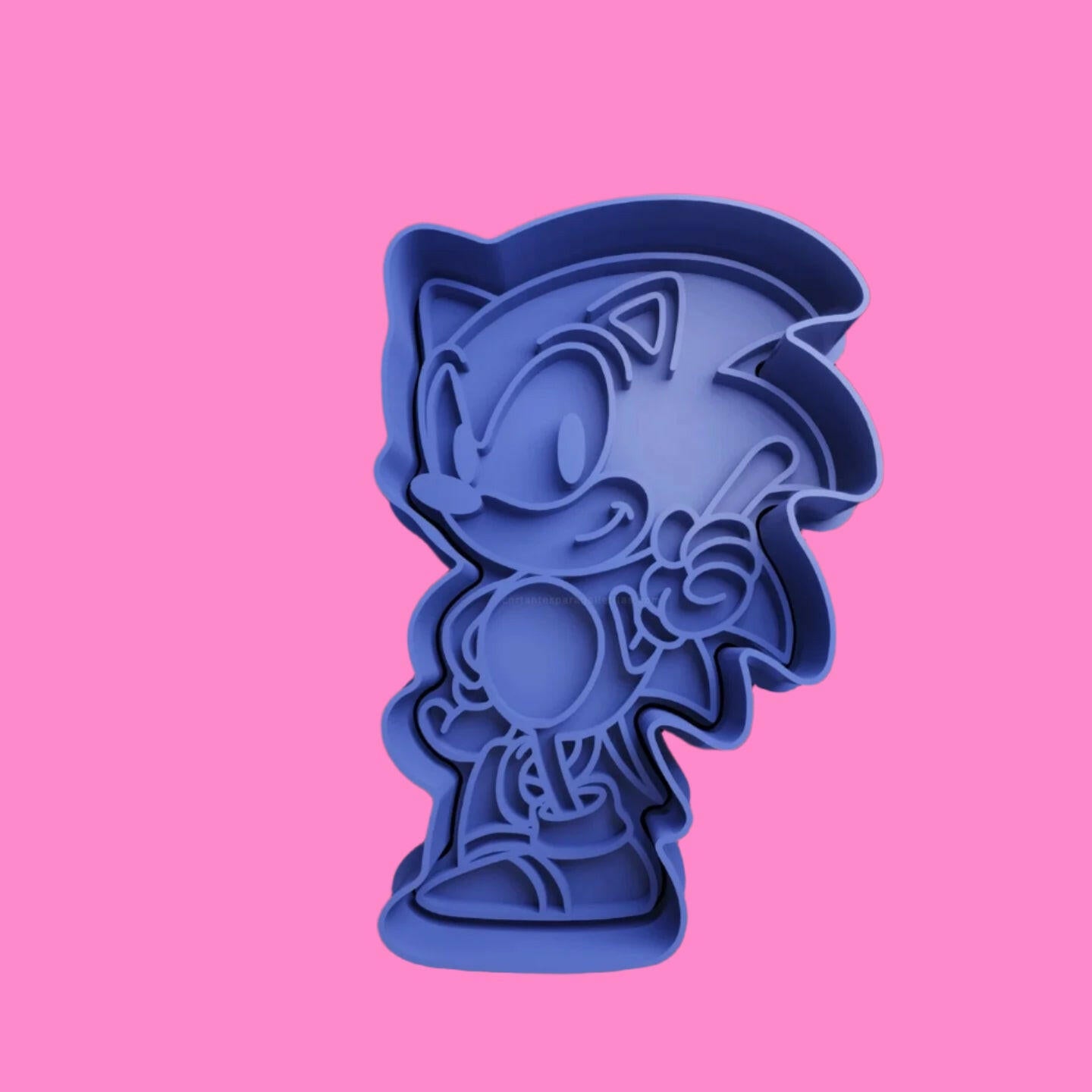 Sonic The Hedgehog and  Friends Cookie Cutter and Embosser Stamp Set of 9.