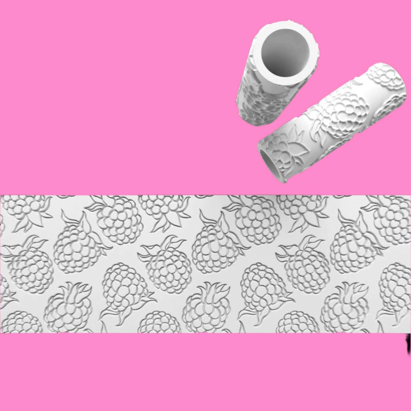 Berry Textured Rolling Pin – Emboss or Outboss Variations.
