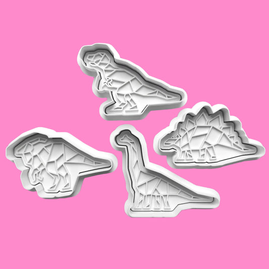 Origami Dinosaur Cookie Cutter and Embosser Set