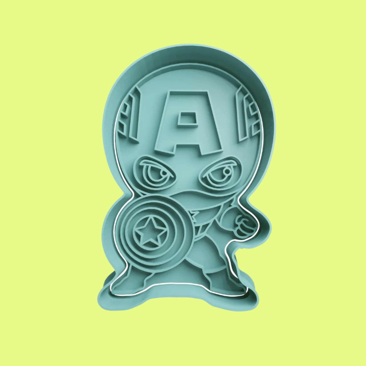 Super Hero Cookie Cutter and Embosser Stamp Set 8cm.