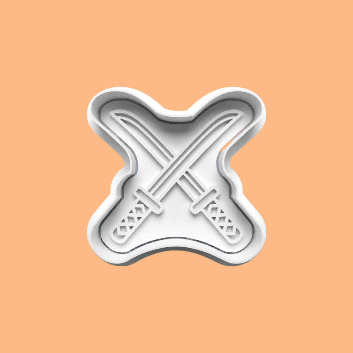 Samurai Japanese Cookie Cutter and Embosser Stamp Set in 7cm or 10cm sizes..