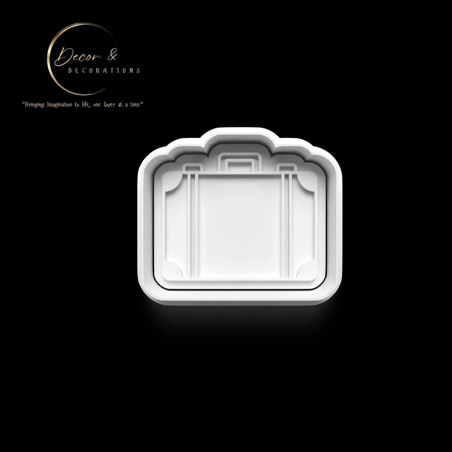 Travel Adventure Cookie Cutter and Embosser Stamp Set in 7cm or 10cm sizes..