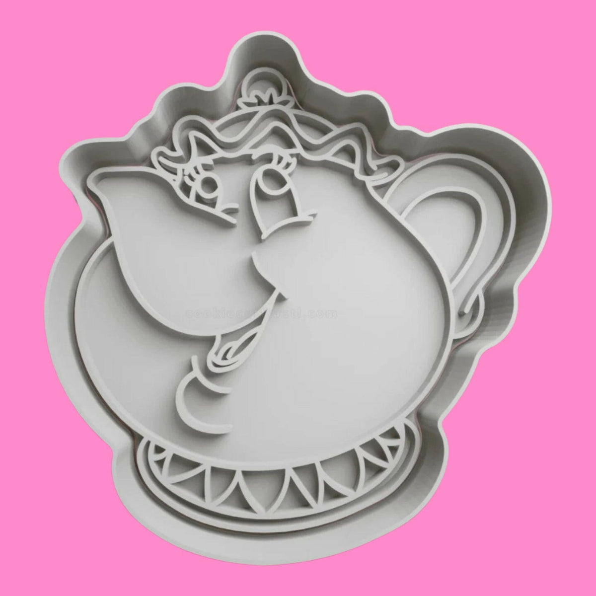 Enchanting Beauty and the Beast Inspired Cookie Cutter with Embosser Stamp Set..