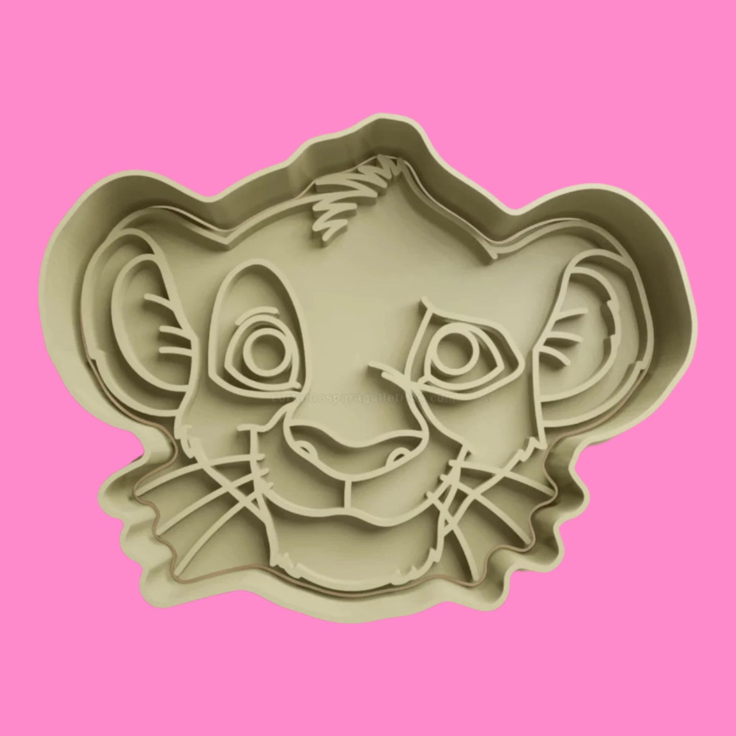 Enchanting Lion King Inspired Cookie Cutter with Embosser Stamp Set.