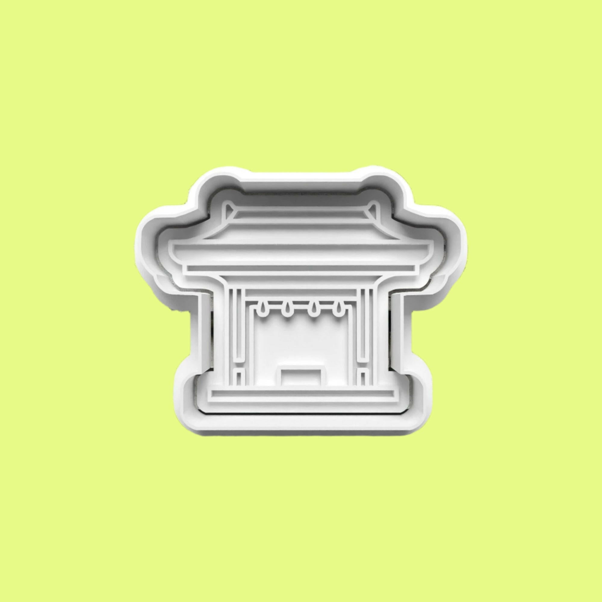 Buddhism-Inspired Embosser and Cookie Cutter Set – 4-Piece Spiritual Baking Tools.