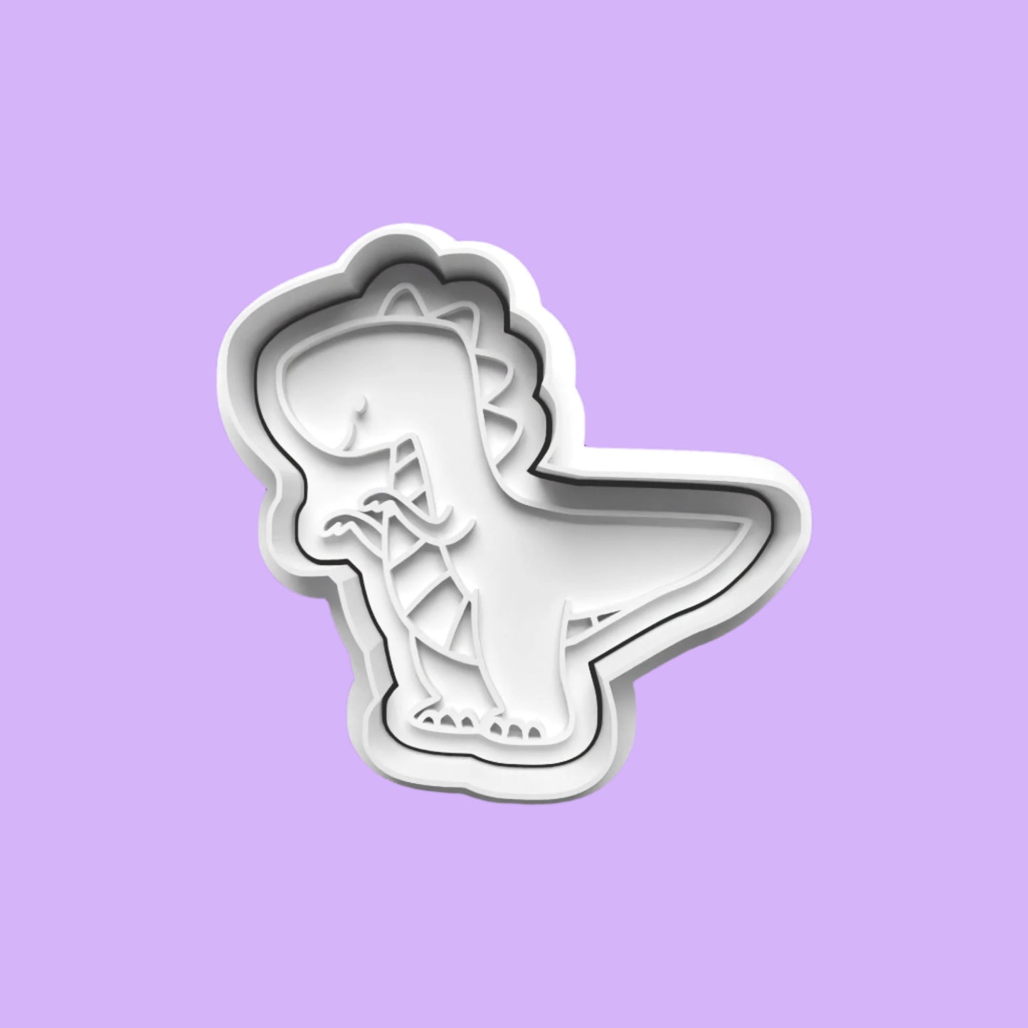 Dinosaur Cookie Cutter and Embosser Stamp Set