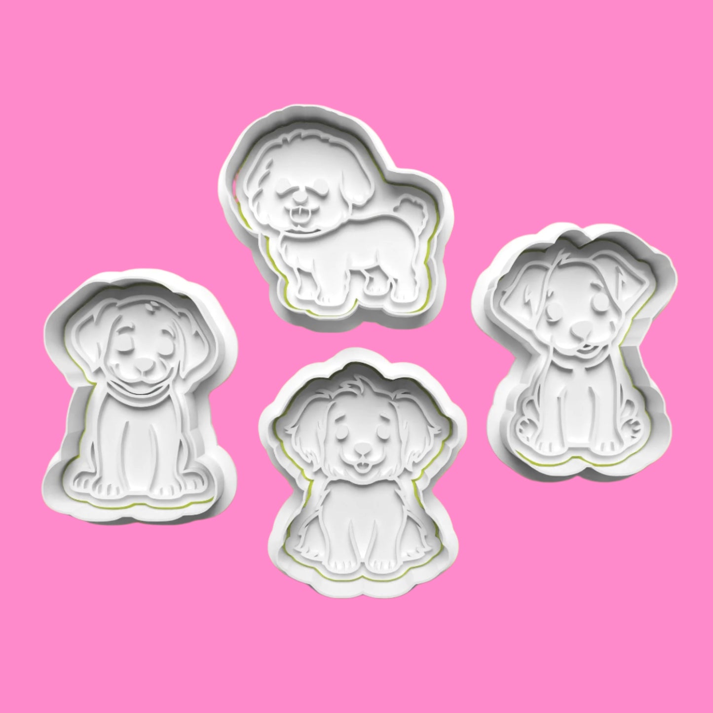 Cute Little Dog Cookie Cutter Set – 4-Piece Canine-Themed Baking Tools