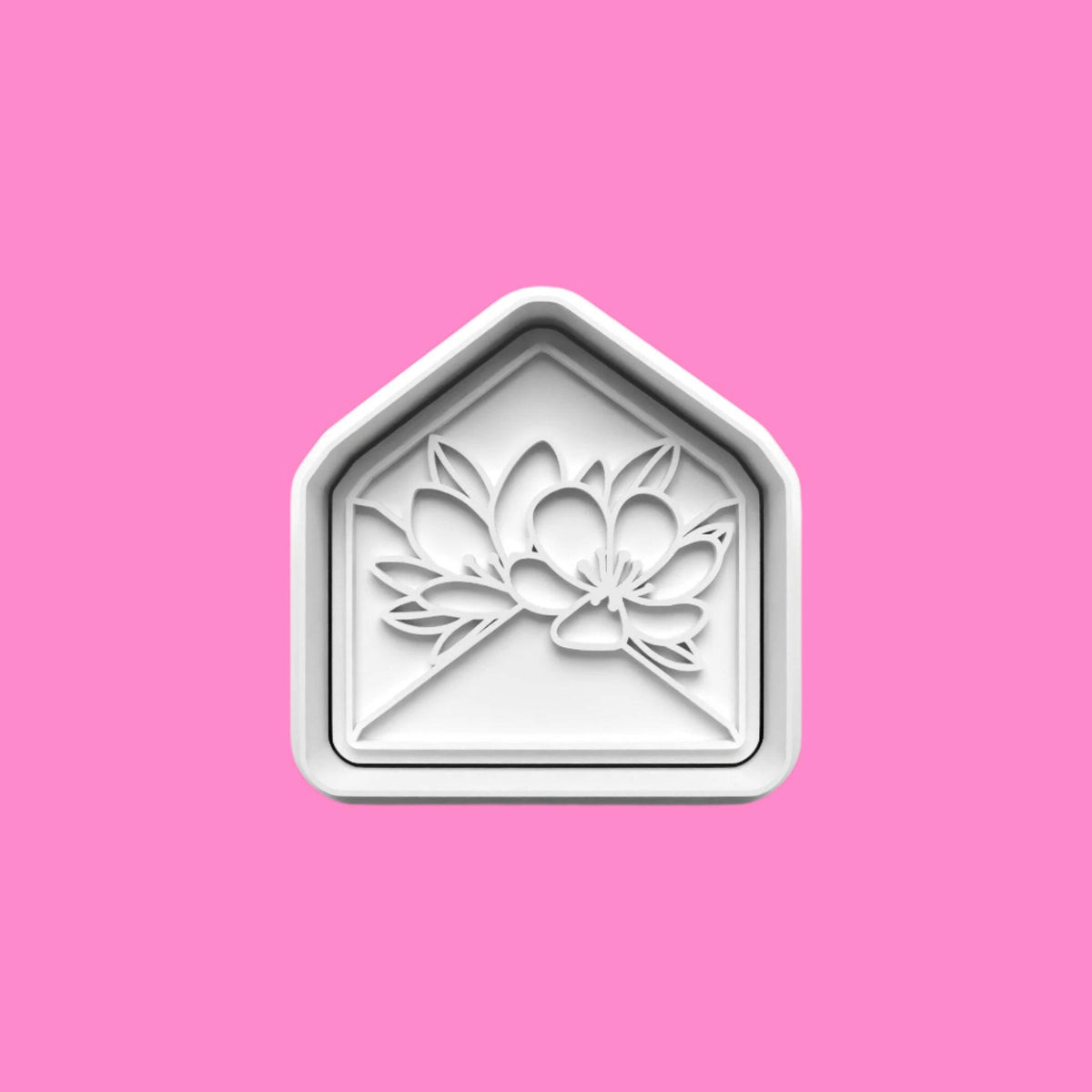 Flower Envelopes  Cookie Cutter and Embosser Stamp Set in 7cm or 10cm sizes..