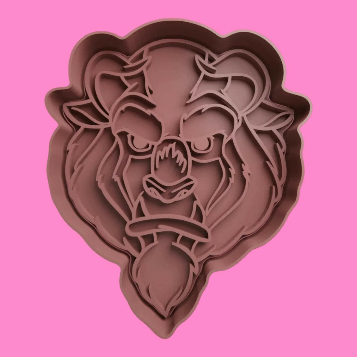 Enchanting Beauty and the Beast Inspired Cookie Cutter with Embosser Stamp Set..