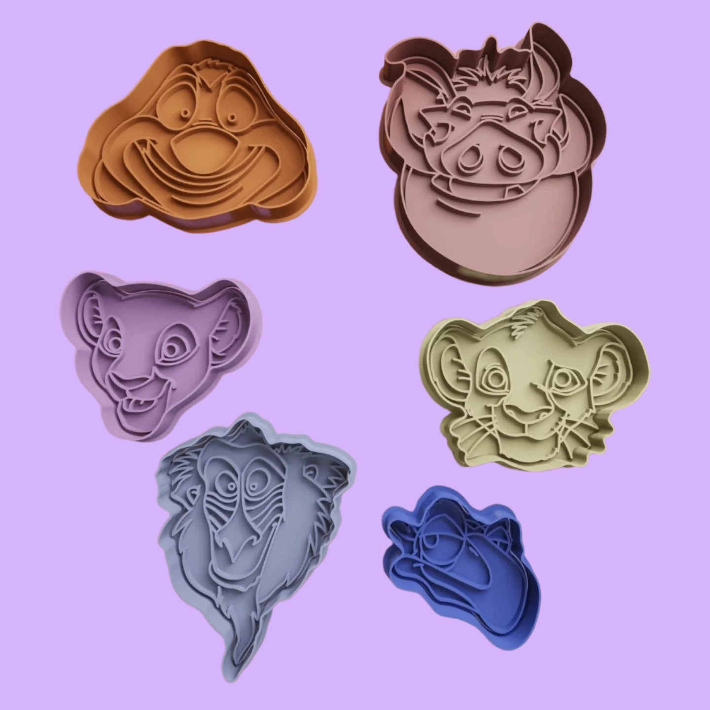 Enchanting Lion King Inspired Cookie Cutter with Embosser Stamp Set.