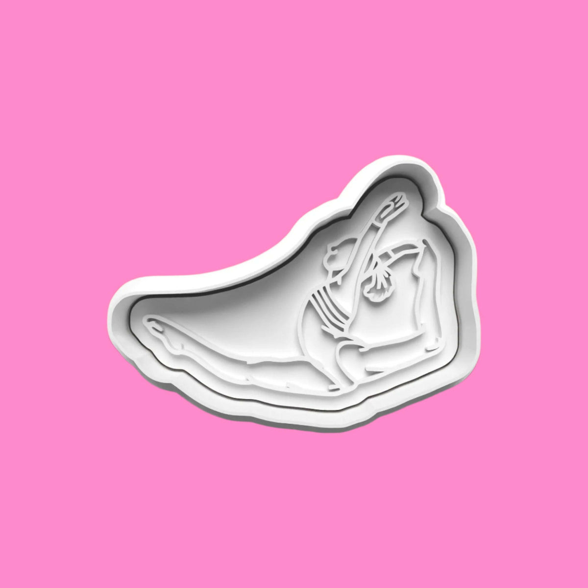 Gymnastics Cookie Cutter and Embosser Stamp Set in 7cm or 10cm sizes..