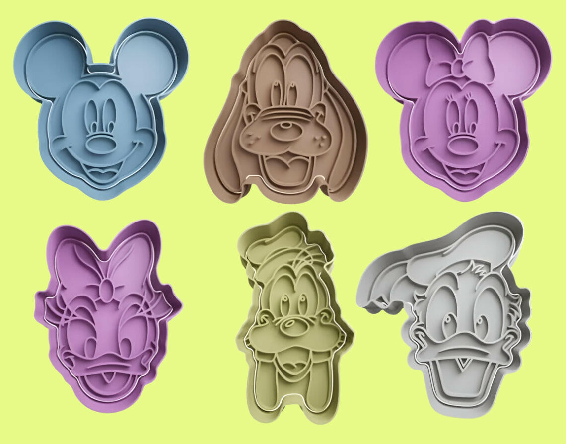 Character Head Embosser and Cookie Cutter Set – 6-Piece Baking Tools.