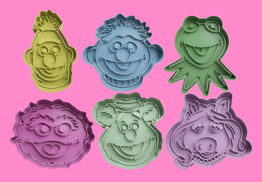 The Muppet Show Cookie Cutter and Embosser Stamp  Complete Set