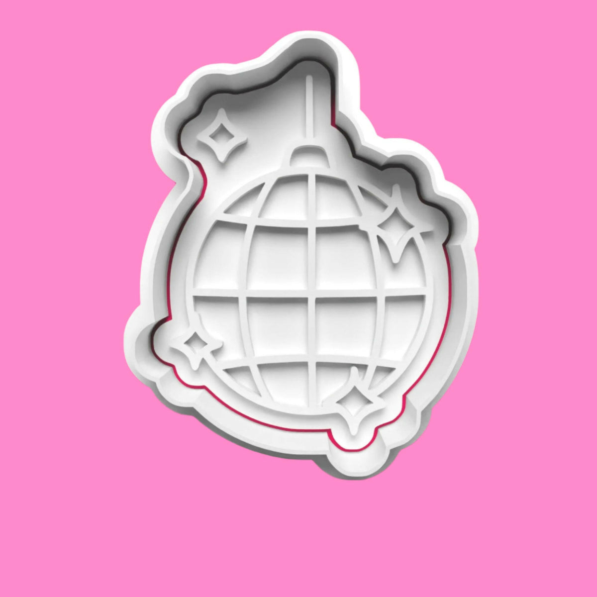 Saturday Night Fever Disco Cookie Cutter and Embosser Stamp Set in 7cm or 10cm sizes..