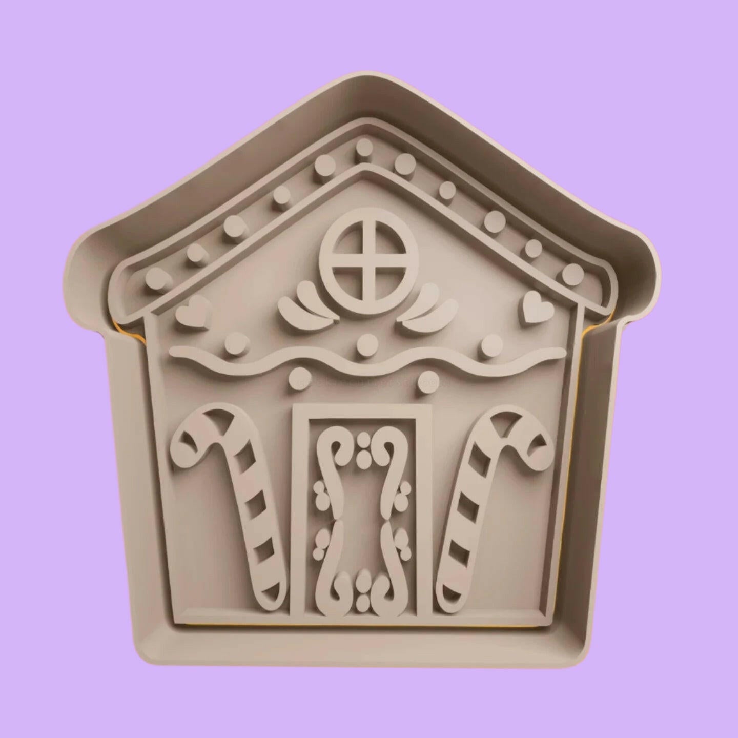 Gingerbread House and Candy Canes Cookie Cutter and  Embosser Set.