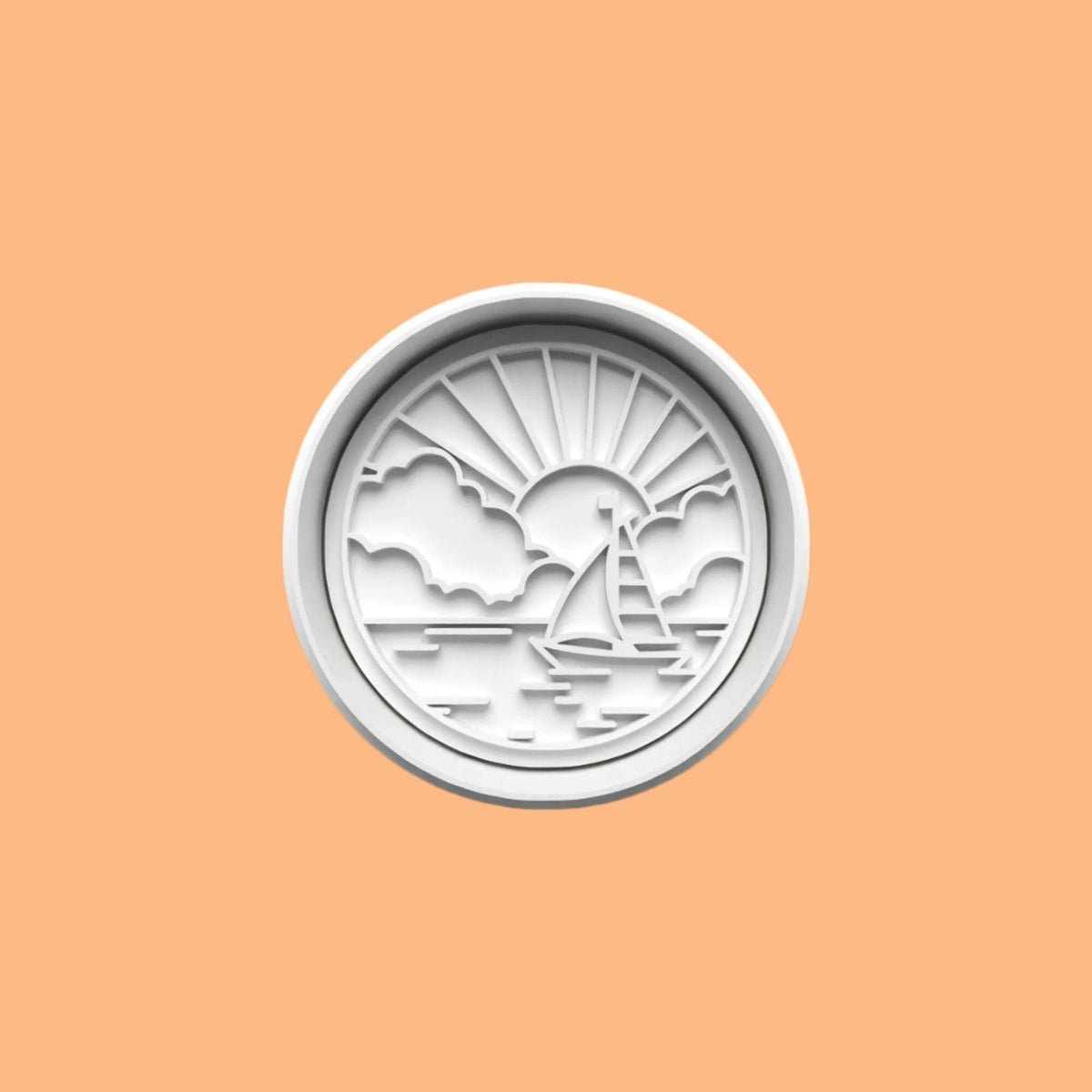 Beach-Themed Embosser and Cookie Cutter Set – Set of 4.