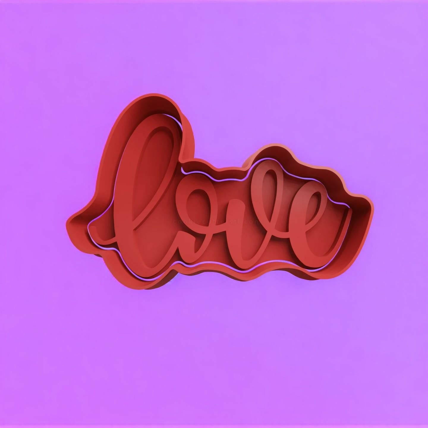 Various Style Love Design Cookie Cutter and Embosser Stamp.