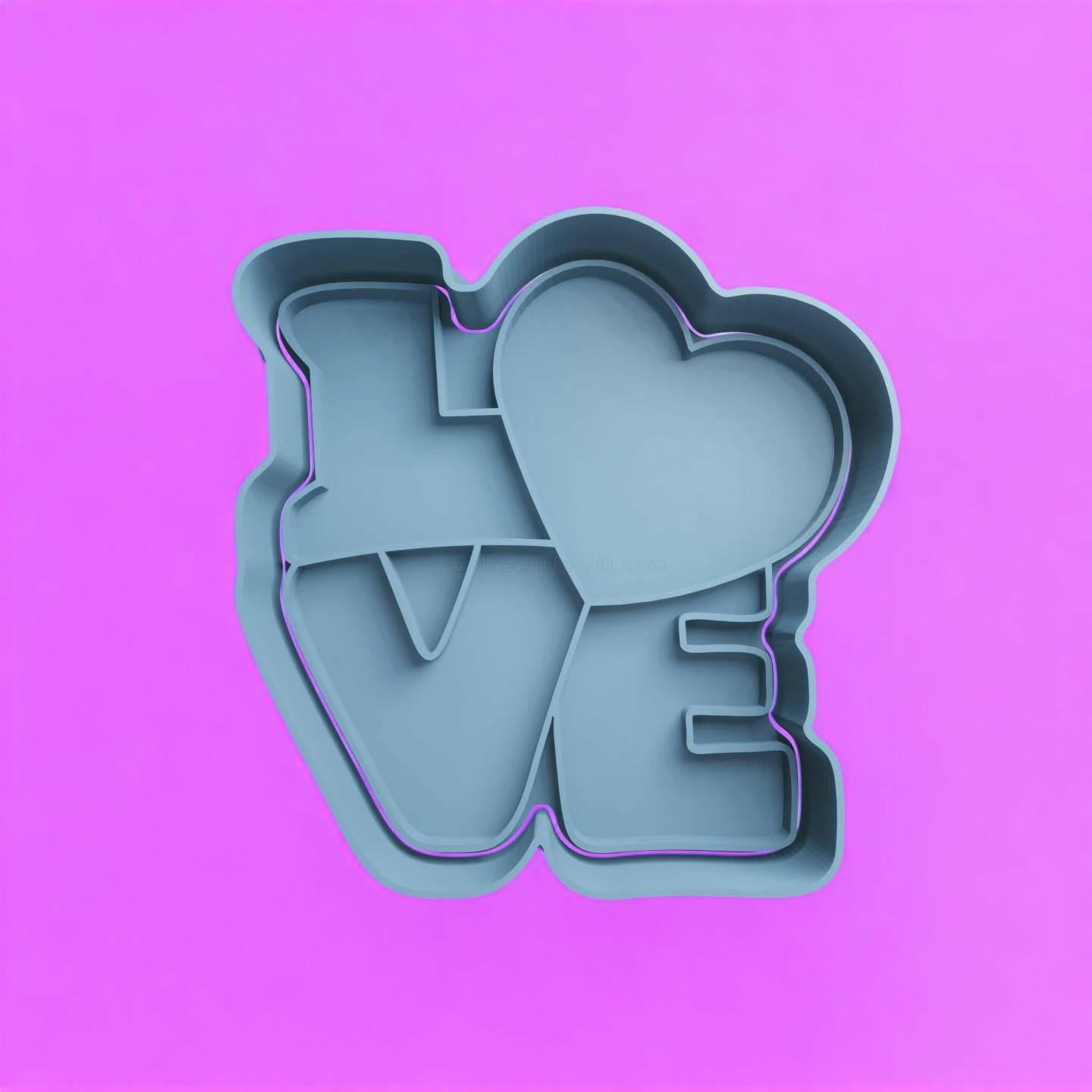Various Style Love Design Cookie Cutter and Embosser Stamp.