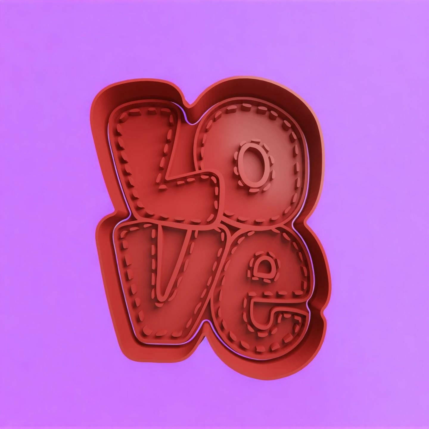 Various Style Love Design Cookie Cutter and Embosser Stamp.