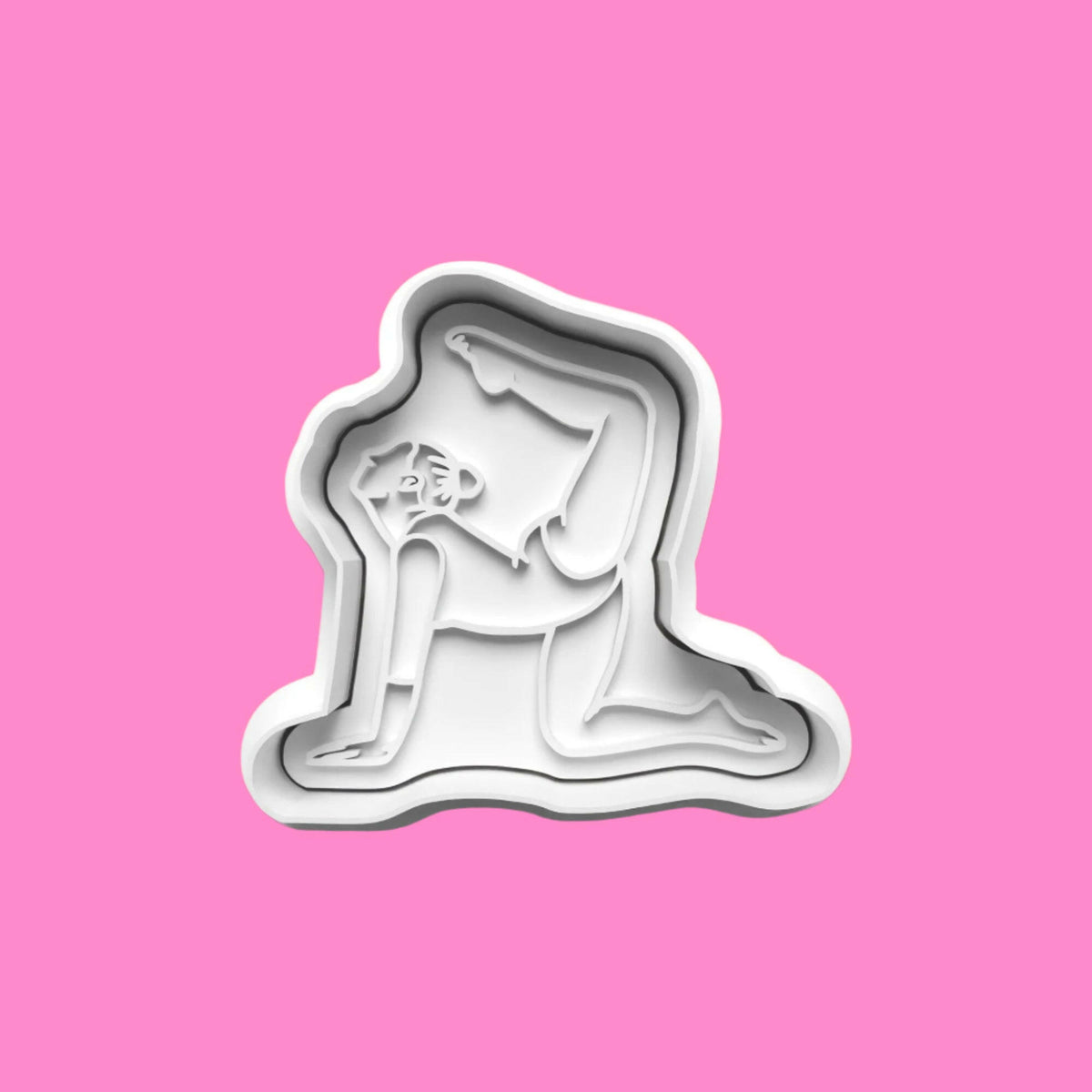 Gymnastics Cookie Cutter and Embosser Stamp Set in 7cm or 10cm sizes..