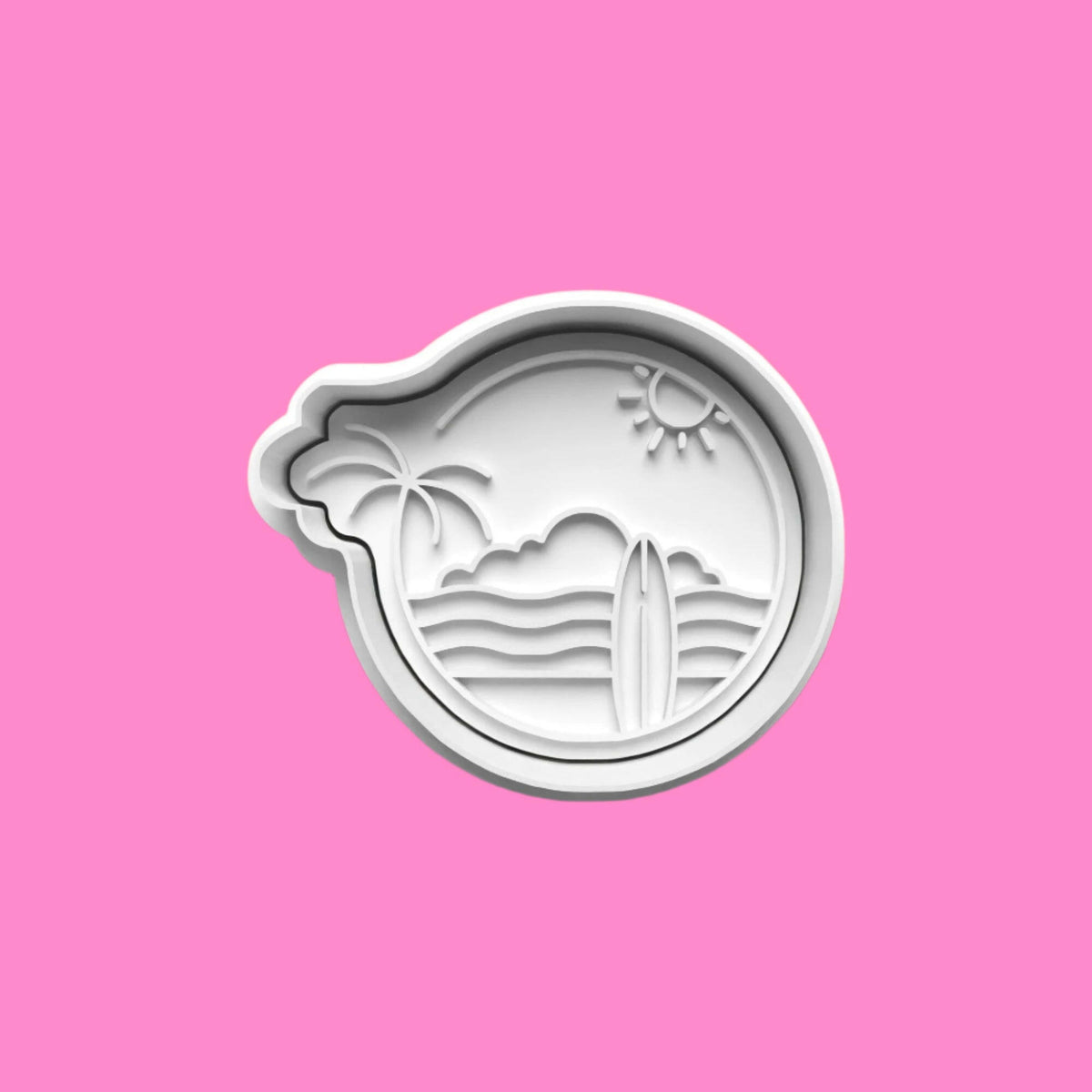 Beach-Themed Embosser and Cookie Cutter Set – Set of 4.