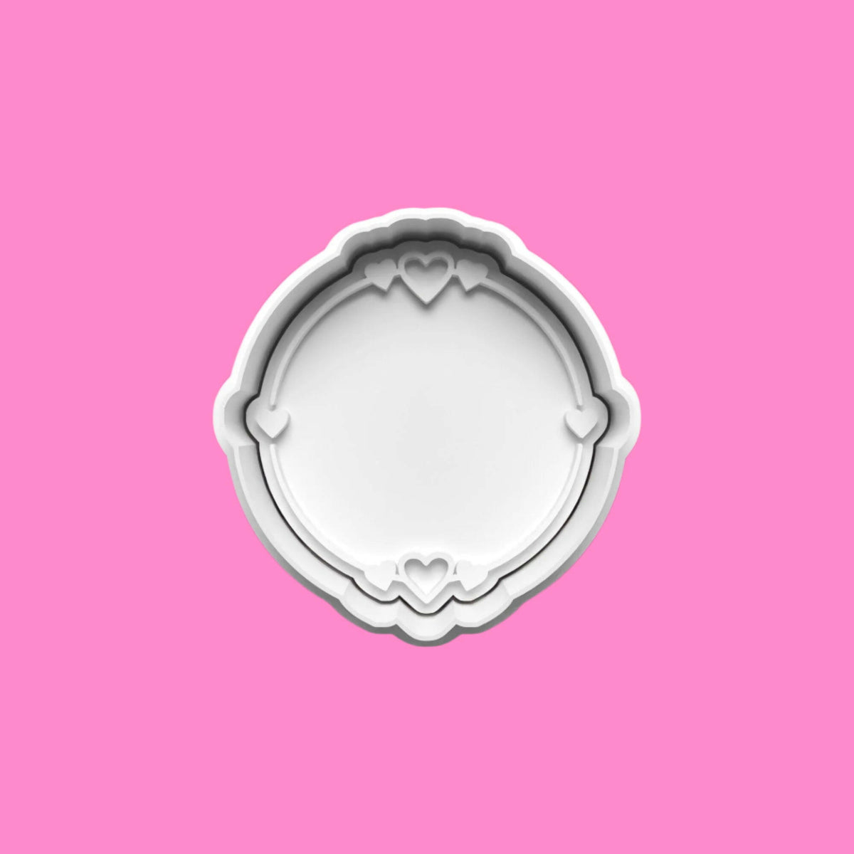 Love Heart Valentines Frames Theme Cookie Cutter and Embosser Stamp Set. Handmade gift item..