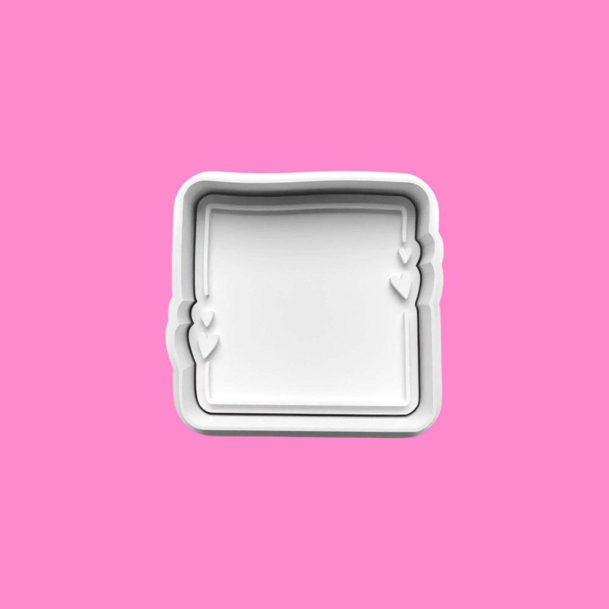 Love Heart Valentines Frames Theme Cookie Cutter and Embosser Stamp Set. Handmade gift item..