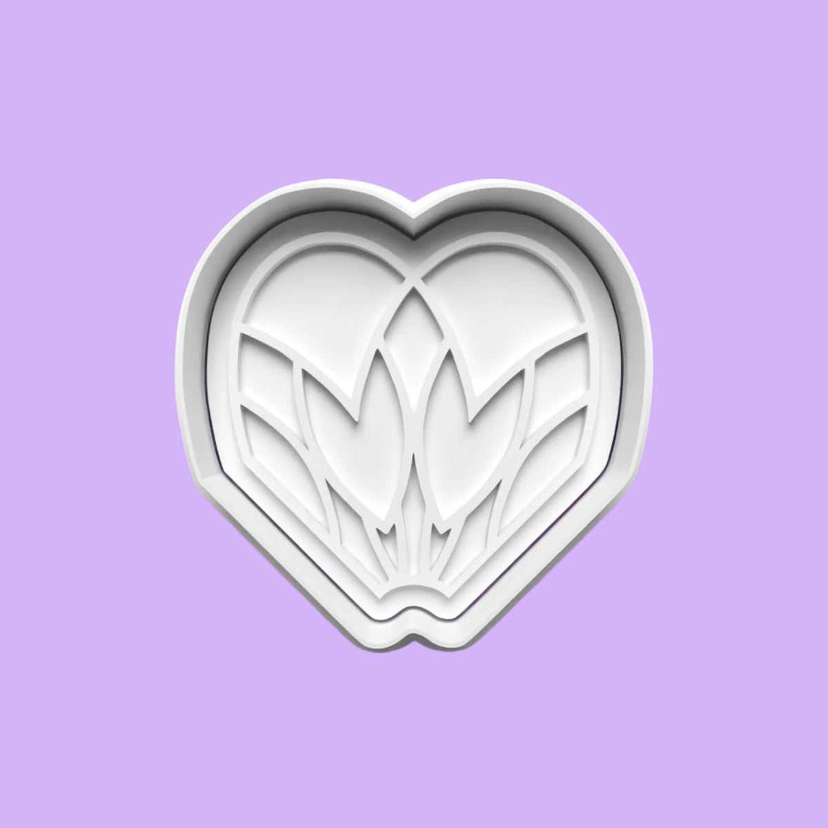 Flower Cookie Platter Cutter and Embosser Stamp  Complete Set.