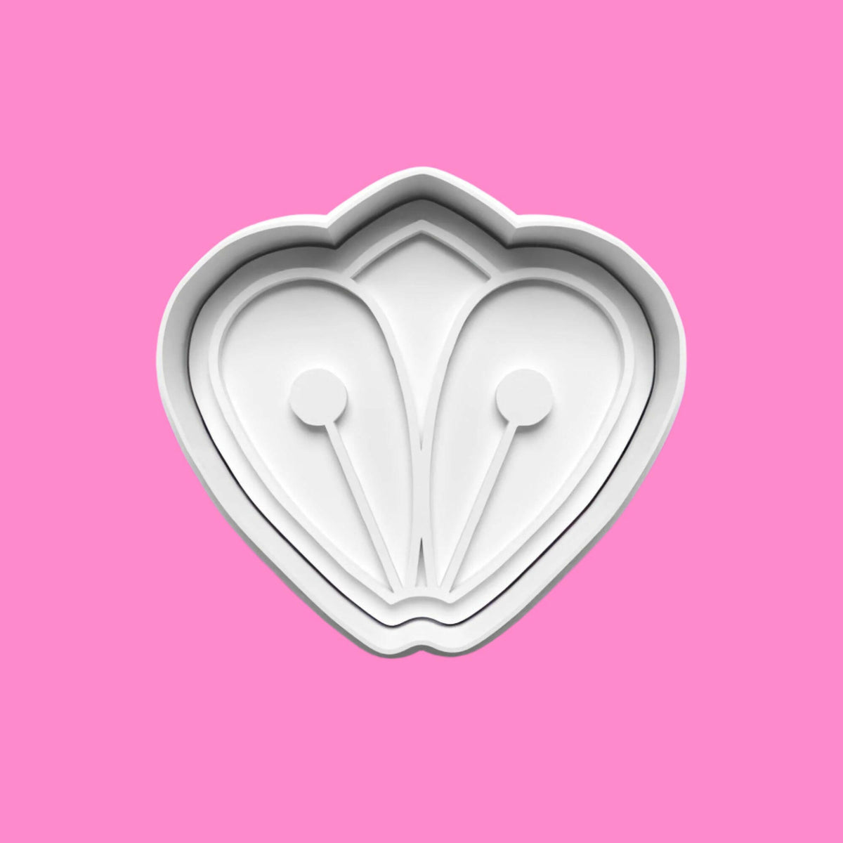 Flower Cookie Platter Cutter and Embosser Stamp  Complete Set.