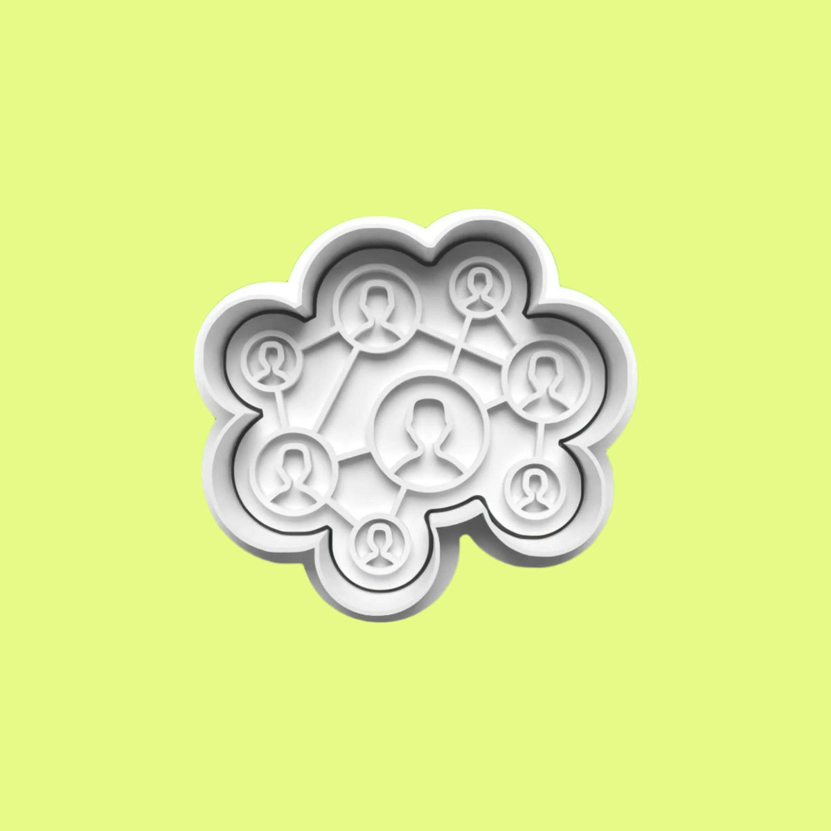 Social Media Cookie Cutter and Embosser Set of 4 in 7cm or 10cm sizes..