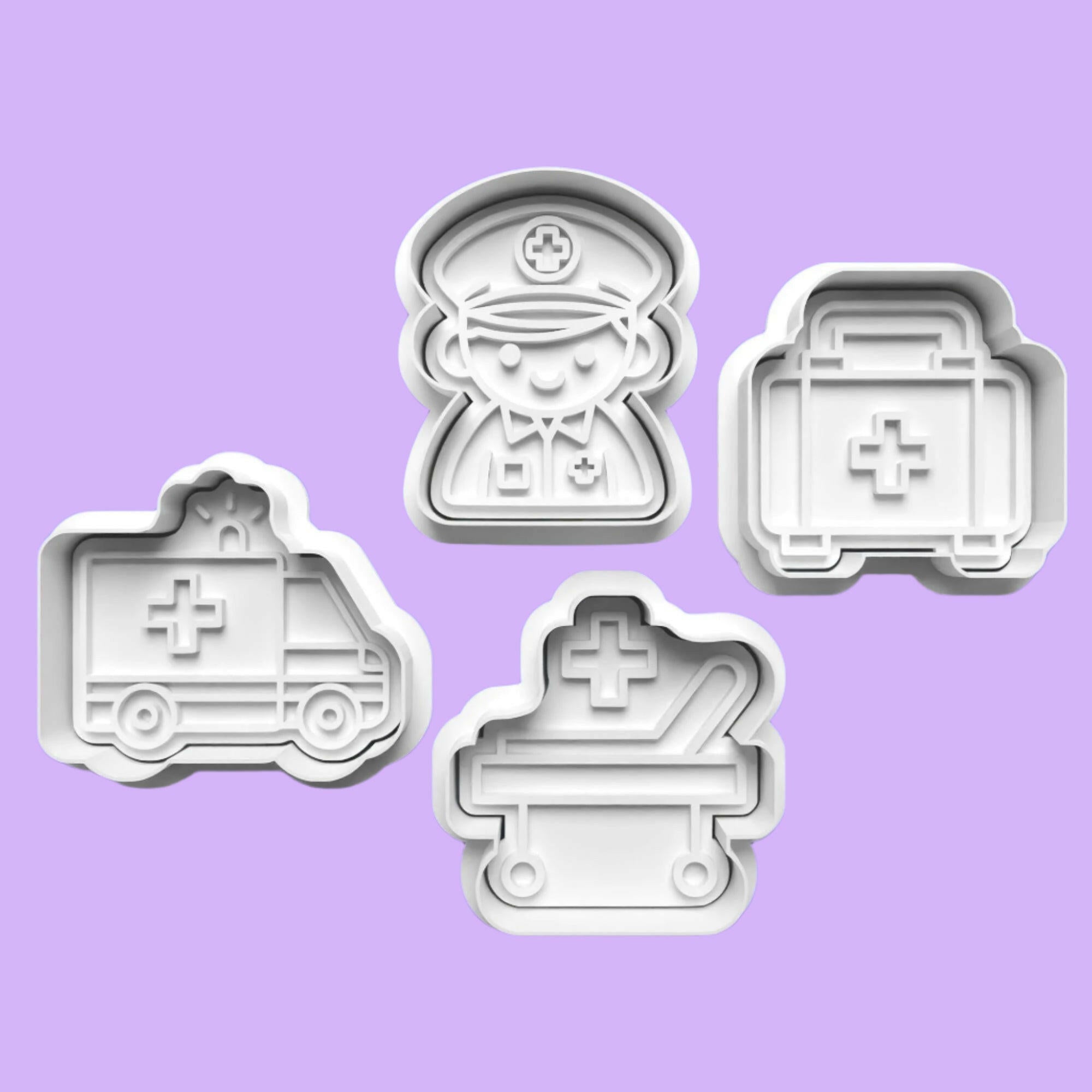 Ambulance Service Embosser and Cookie Cutter Set.