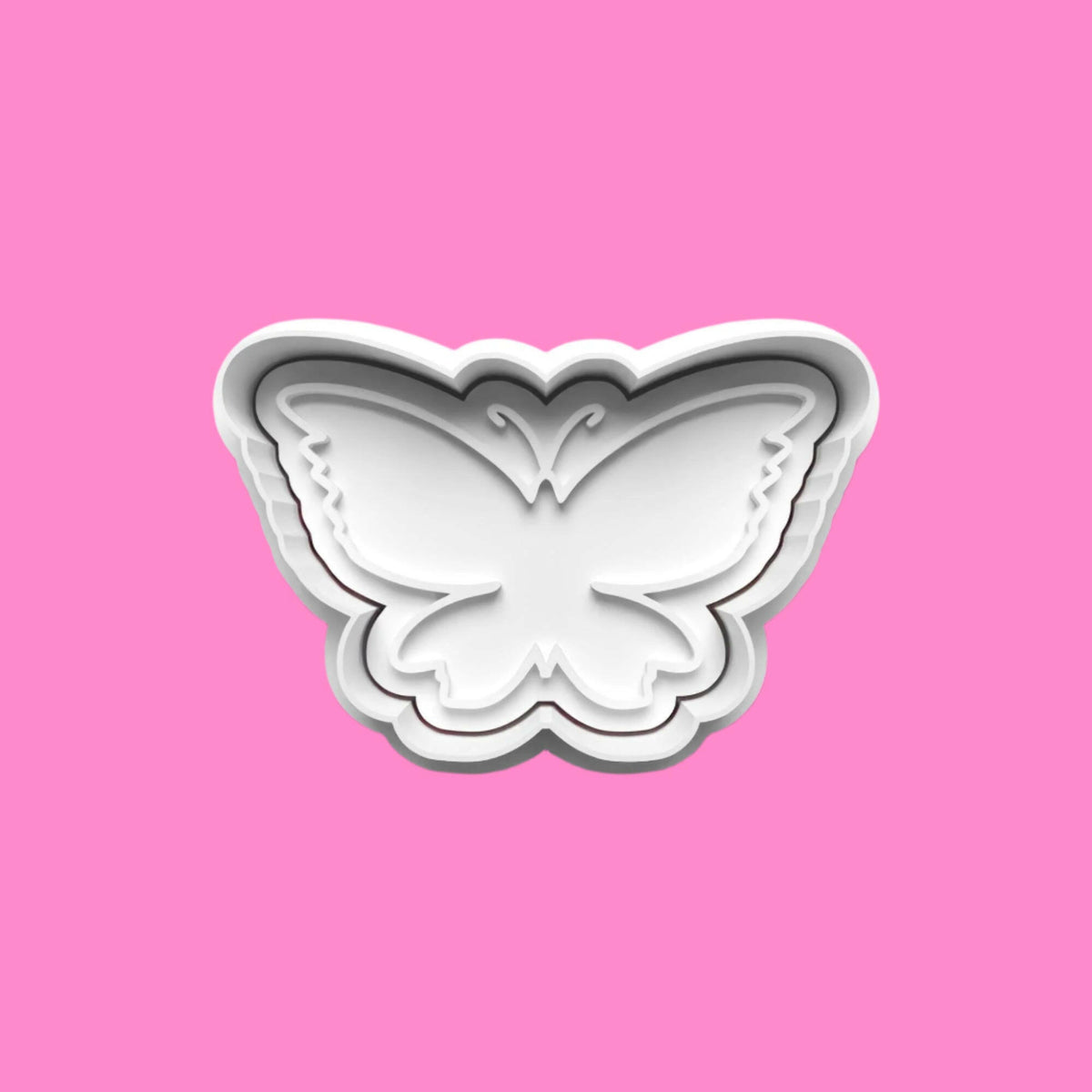 Simple Butterflies Cookie Cutter and Embosser Set of 4 in 7cm or 10cm sizes..