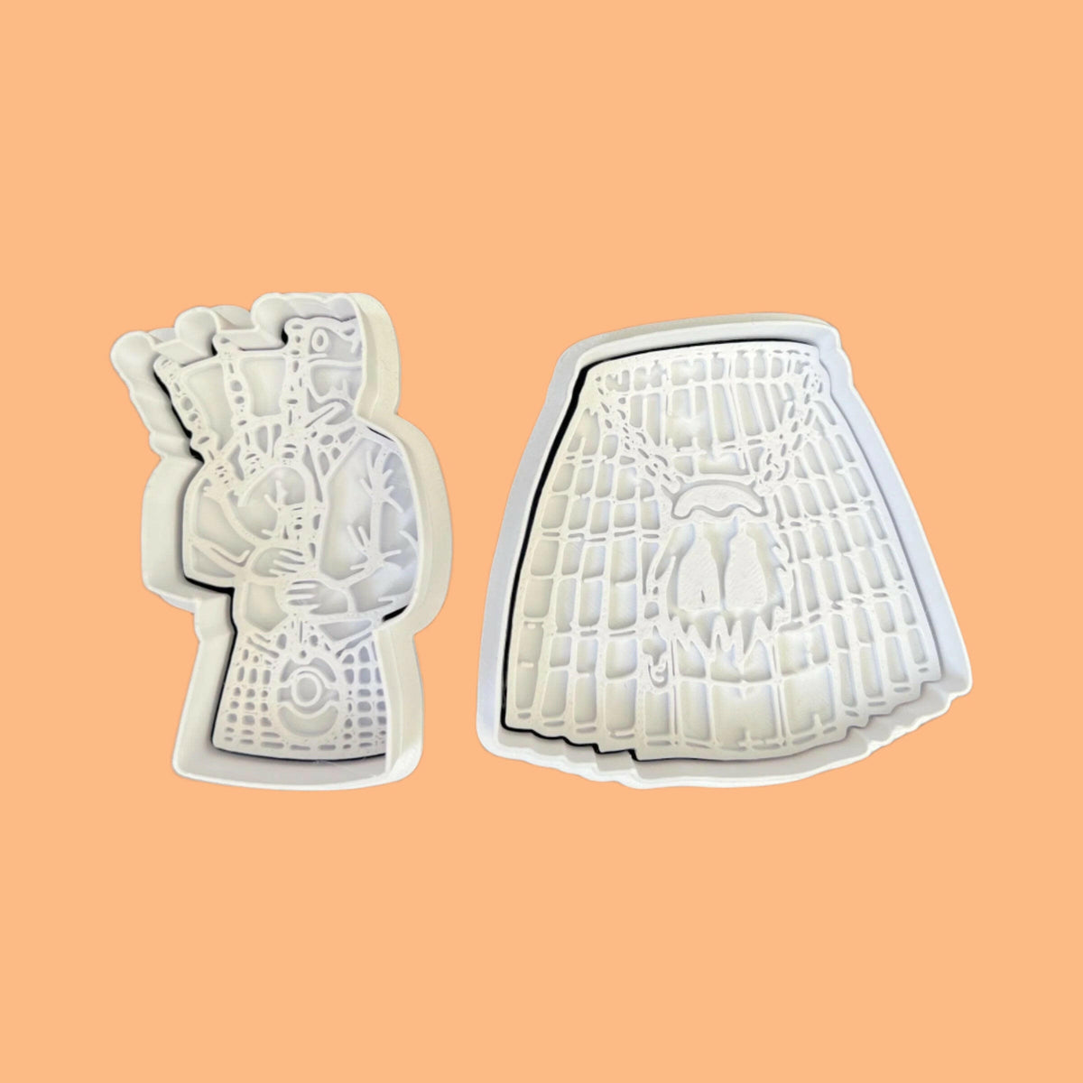 Scottish Bagpiper and Kilt Cookie Cutter and  Embosser Set.
