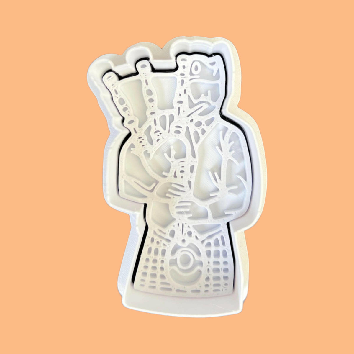 Scottish Bagpiper and Kilt Cookie Cutter and  Embosser Set.
