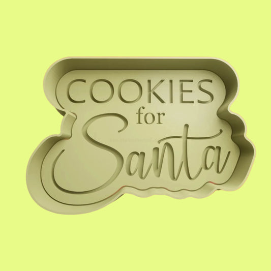 "Cookies for Santa" Emboss-OutBoss Cutter– Festive Holiday Baking Tool