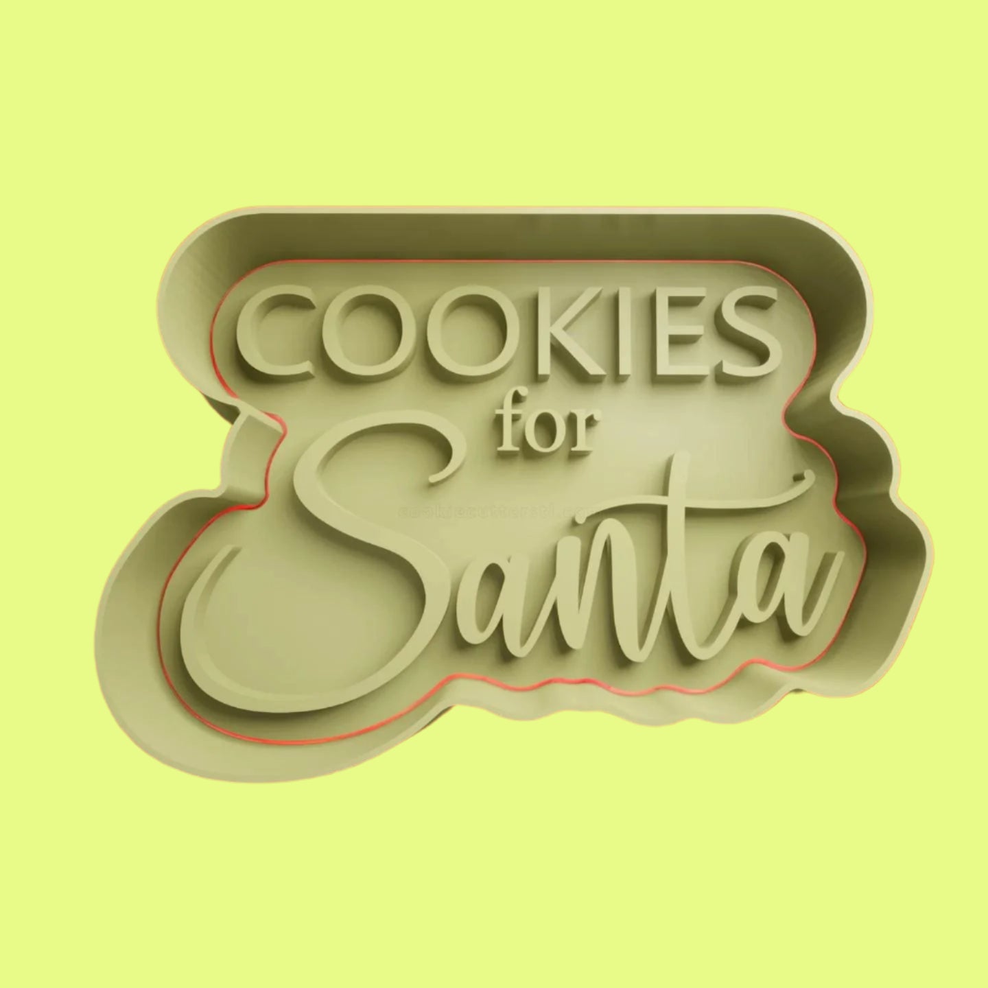 "Cookies for Santa" Emboss-OutBoss Cutter– Festive Holiday Baking Tool