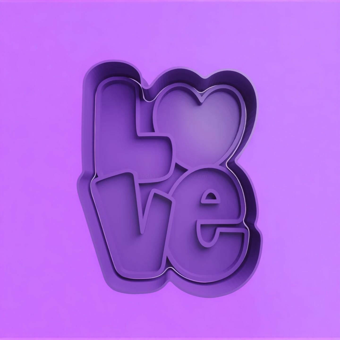 Various Style Love Design Cookie Cutter and Embosser Stamp.