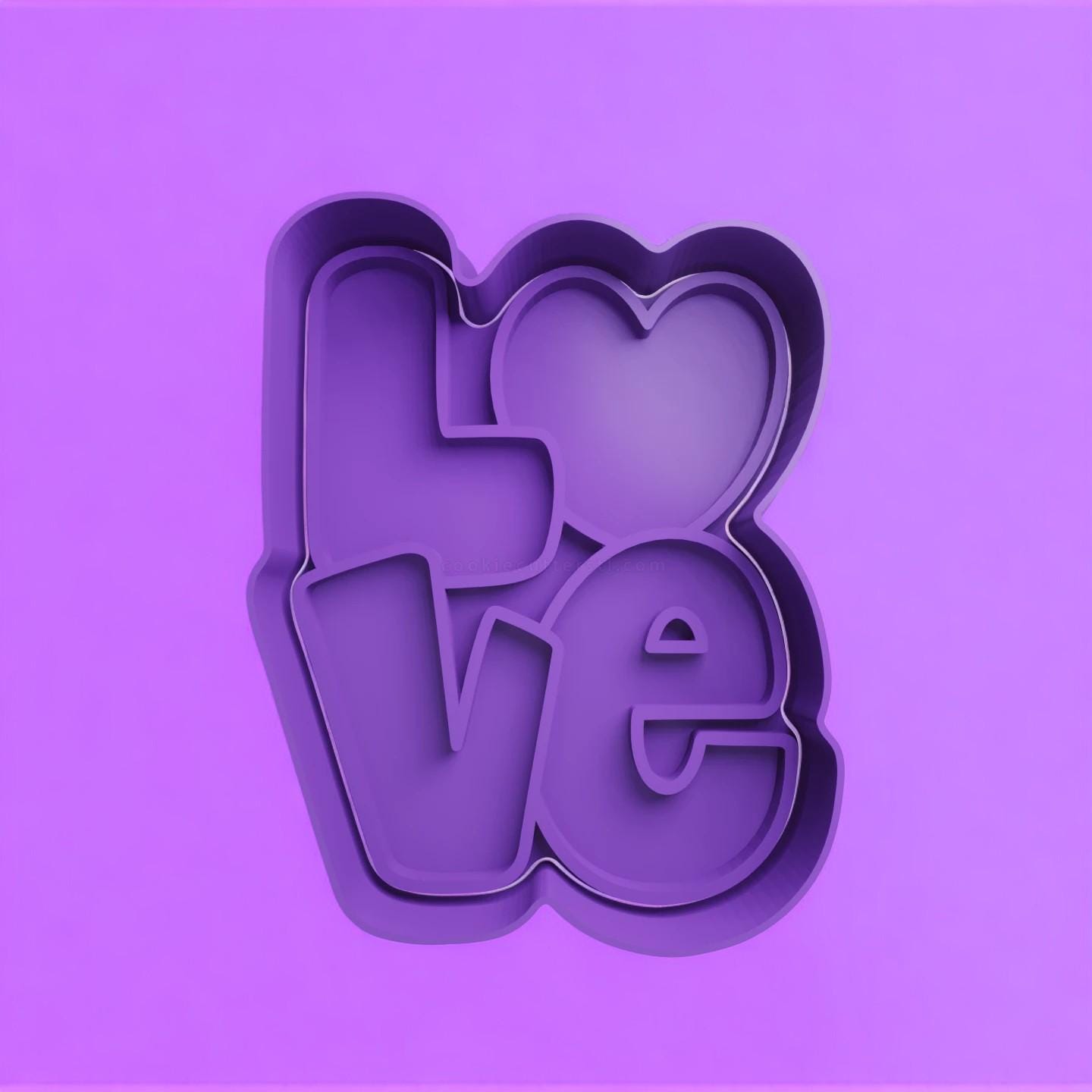 Various Style Love Design Cookie Cutter and Embosser Stamp