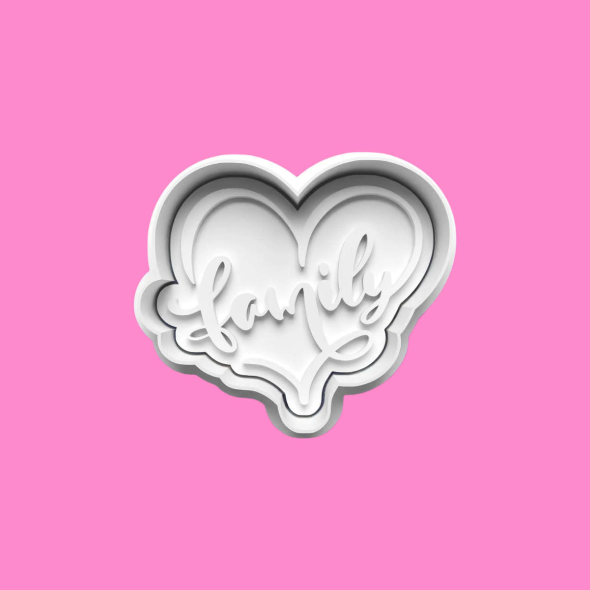 Family Cookie Cutter and Embosser Set of 4 in 7cm or 10cm sizes..