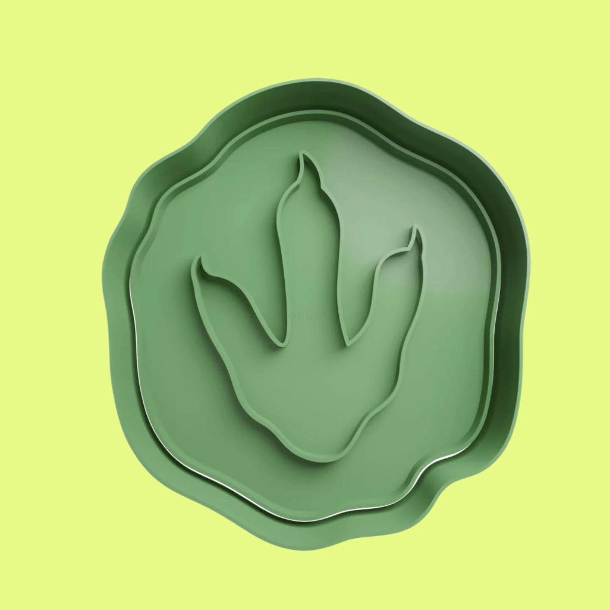 T Rex Dinosaur Footprint Cookie Cutter and  Embosser Set.