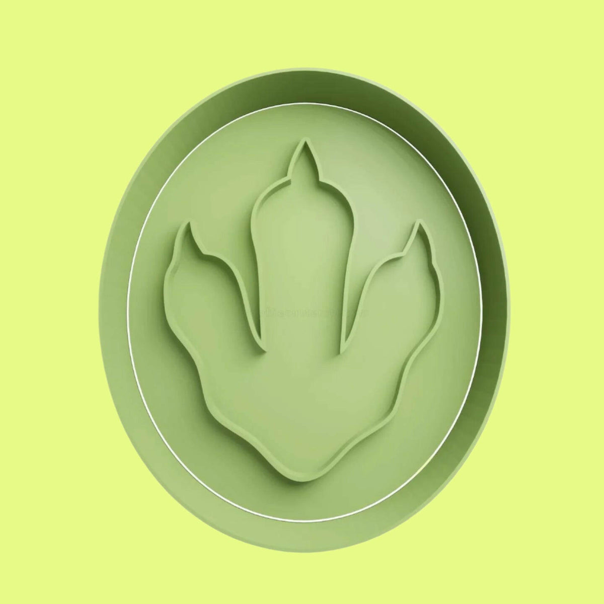 T Rex Dinosaur Footprint Cookie Cutter and  Embosser Set.